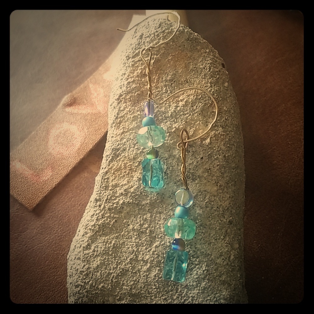 'Sparkling Sky' Turquoise Blue Earrings